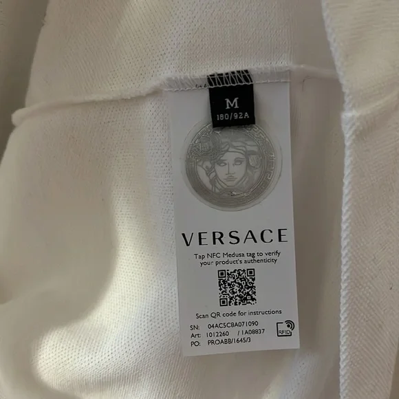 Versace Barocco Baroque Logo monogram polo tee shirt NEW - Picture 7 of 7